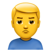 Apple(iPhone) Man Pouting Emoji