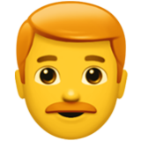 Apple(iPhone) Man: Red Hair Emoji