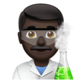 Apple(iPhone) Man Scientist: Dark Skin Tone Emoji