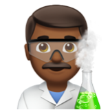 Apple(iPhone) Man Scientist: Medium-Dark Skin Tone Emoji