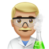 Apple(iPhone) Man Scientist: Medium-Light Skin Tone Emoji