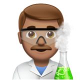 Apple(iPhone) Man Scientist: Medium Skin Tone Emoji