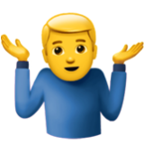 Apple(iPhone) Man Shrugging Emoji