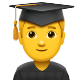 Apple(iPhone) Man Student Emoji