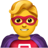 Apple(iPhone) Man Superhero Emoji