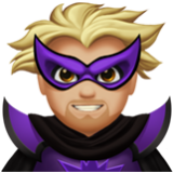 Apple(iPhone) Man Supervillain: Medium-Light Skin Tone Emoji