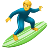 Apple(iPhone) Man Surfing Emoji