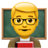 Apple(iPhone) Man Teacher Emoji