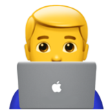 Apple(iPhone) Man Technologist Emoji