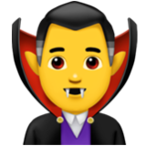 Apple(iPhone) Man Vampire Emoji