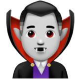 Apple(iPhone) Man Vampire: Light Skin Tone Emoji