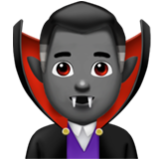 Apple(iPhone) Man Vampire: Medium-Dark Skin Tone Emoji