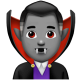 Apple(iPhone) Man Vampire: Medium Skin Tone Emoji