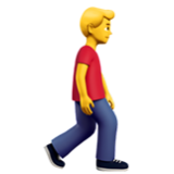 Apple(iPhone) Man Walking Facing Right Emoji