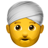 Apple(iPhone) Man Wearing Turban Emoji