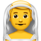 Apple(iPhone) Man With Veil Emoji