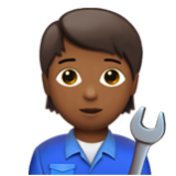 Apple(iPhone) Mechanic: Medium-Dark Skin Tone Emoji