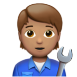 Apple(iPhone) Mechanic: Medium Skin Tone Emoji