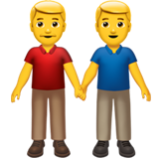 Apple(iPhone) Men Holding Hands Emoji