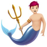 Apple(iPhone) Merman: Light Skin Tone Emoji