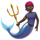 Apple(iPhone) Merperson: Dark Skin Tone Emoji