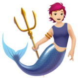 Apple(iPhone) Merperson: Light Skin Tone Emoji