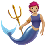 Apple(iPhone) Merperson: Medium-Light Skin Tone Emoji