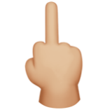 Apple(iPhone) Middle Finger: Medium-Light Skin Tone Emoji