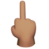 Apple(iPhone) Middle Finger: Medium Skin Tone Emoji