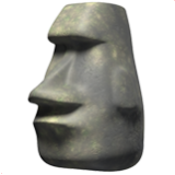 Apple(iPhone) Moai Emoji