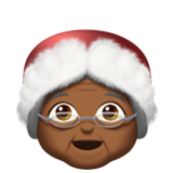 Apple(iPhone) Mrs. Claus: Medium-Dark Skin Tone Emoji