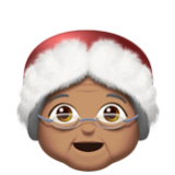 Apple(iPhone) Mrs. Claus: Medium Skin Tone Emoji