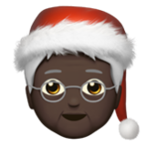 Apple(iPhone) Mx Claus: Dark Skin Tone Emoji