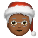 Apple(iPhone) Mx Claus: Medium-Dark Skin Tone Emoji