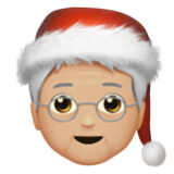 Apple(iPhone) Mx Claus: Medium-Light Skin Tone Emoji