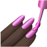 Apple(iPhone) Nail Polish: Dark Skin Tone Emoji