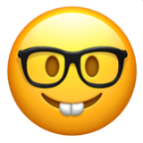 Apple(iPhone) Nerd Face Emoji