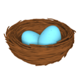 Apple(iPhone) Nest With Eggs Emoji