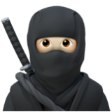 Apple(iPhone) Ninja: Light Skin Tone Emoji