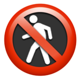 Apple(iPhone) No Pedestrians Emoji