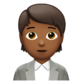 Apple(iPhone) Office Worker: Medium-Dark Skin Tone Emoji