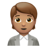 Apple(iPhone) Office Worker: Medium Skin Tone Emoji