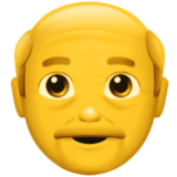 Apple(iPhone) Old Man Emoji