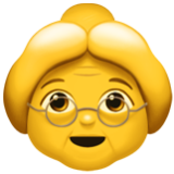 Apple(iPhone) Old Woman Emoji