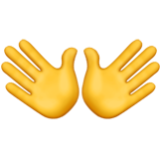 Apple(iPhone) Open Hands Emoji