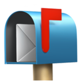 Apple(iPhone) Open Mailbox With Raised Flag Emoji