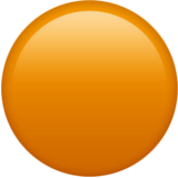 Apple(iPhone) Orange Circle Emoji