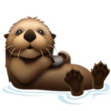 Apple(iPhone) Otter Emoji