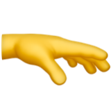 Apple(iPhone) Palm Down Hand Emoji