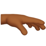 Apple(iPhone) Palm Down Hand: Medium-Dark Skin Tone Emoji